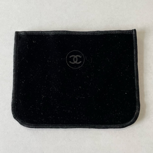 CHANEL Other - Chanel Powder Compact Makeup Velour Velvet Pouch Black 4.75 X 3.5 Inches